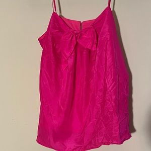Hot Pink Silk Crop/Tank Medium